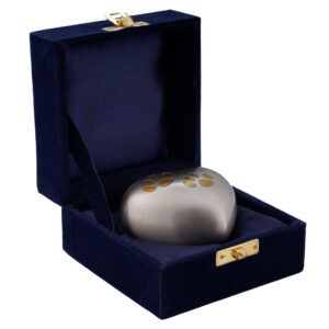 Arielle Heart Urn Small [Slate w/ Gold Paws]